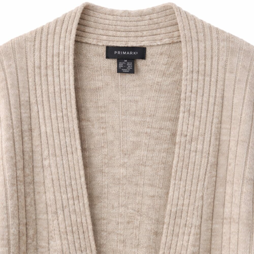 Primark Long Duster Cardigan Sweater in Oatmeal Heather - Picture 3 of 5